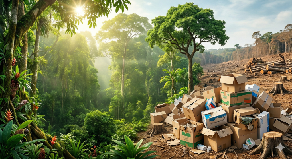 Lời kêu cứu từ rừng xanh: Thay thế thùng giấy carton bằng hộp nhựa Danpla bột đá là cách bảo vệ môi trường và tối ưu chi phí bền vững cho doanh nghiệp.